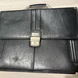 Coach Black Leather Briefcase